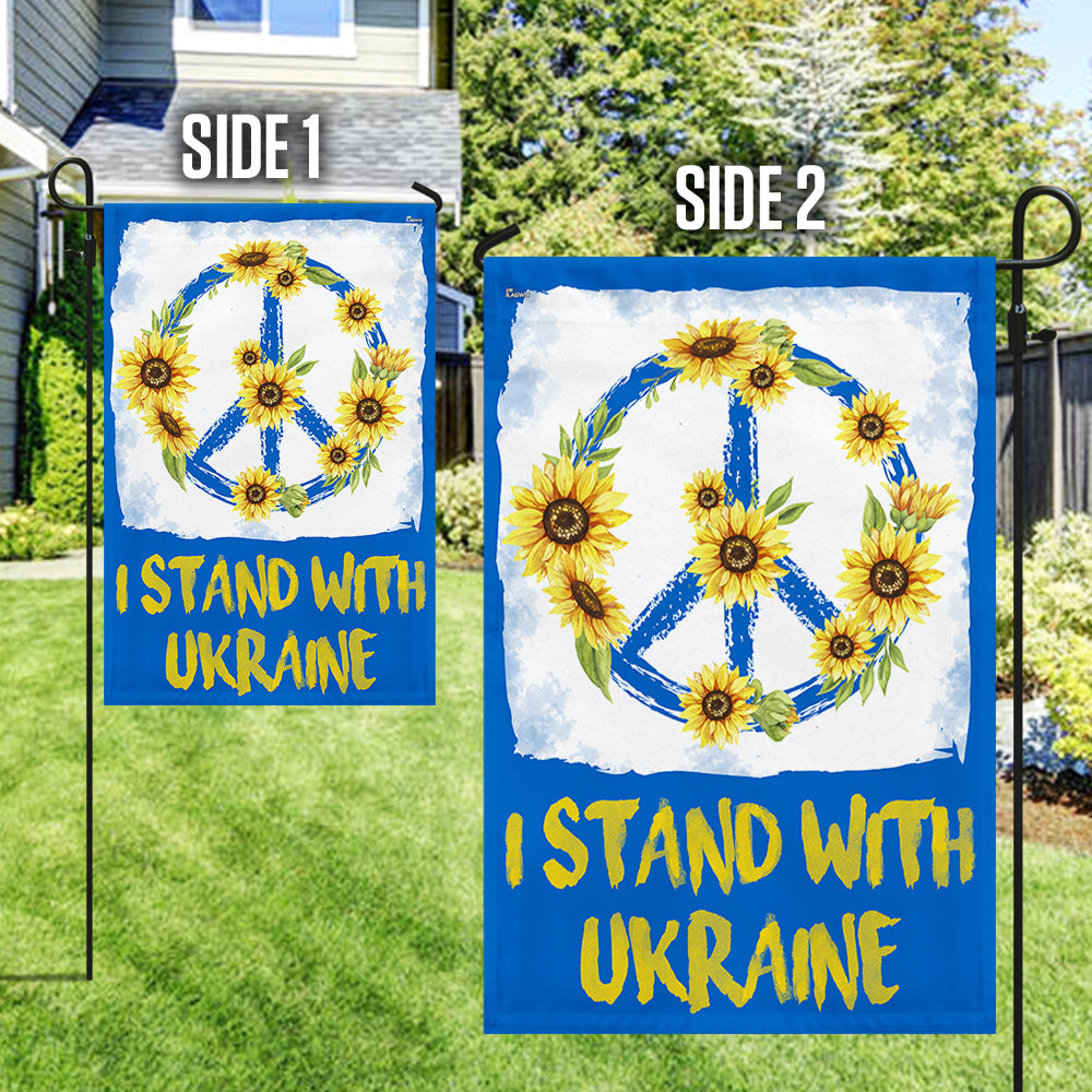 I Stand With Ukraine Peace Sign Support Ukraine Flag TQN4931NTH