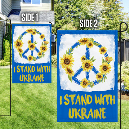 I Stand With Ukraine Peace Sign Support Ukraine Flag TQN4931NTH