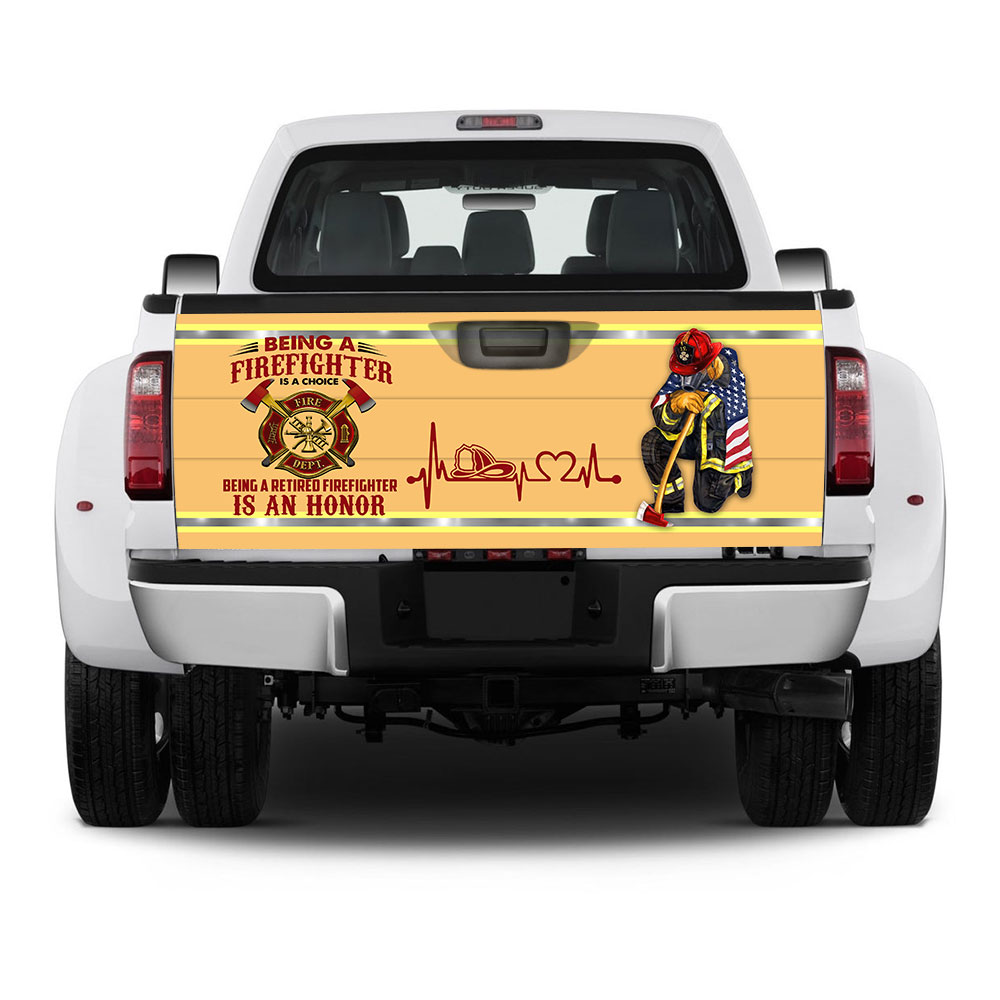 Being A Retired Firefighter Is An Honor Truck Tailgate Decal Sticker Wrap