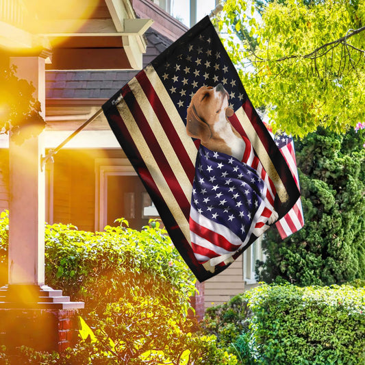 Beagle  American Patriot Wrapped in Glory Flag