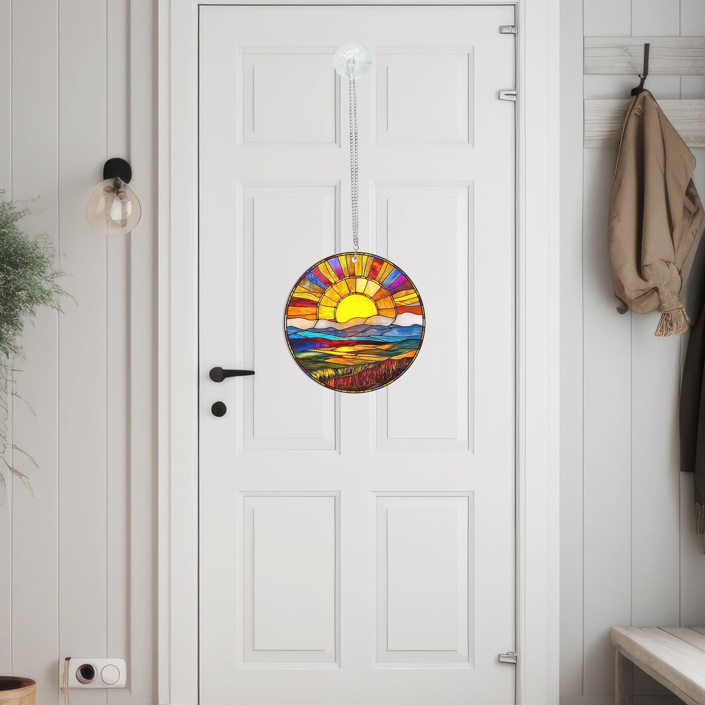 Sunset Sunrise Landscape Suncatcher Acrylic Window Hanging TQN4382AS