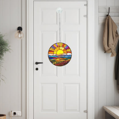 Sunset Sunrise Landscape Suncatcher Acrylic Window Hanging TQN4382AS