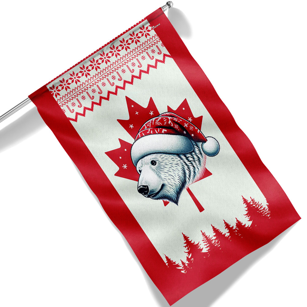 Bear Christmas Canadian Flag TQN2077F