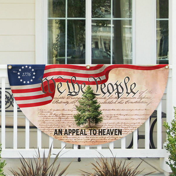 Flagwix American Flag - An Appeal To Heaven Flag We The People Betsy Ross 1776 Pine Tree Non-Pleated Fan Flag TPT1923FL