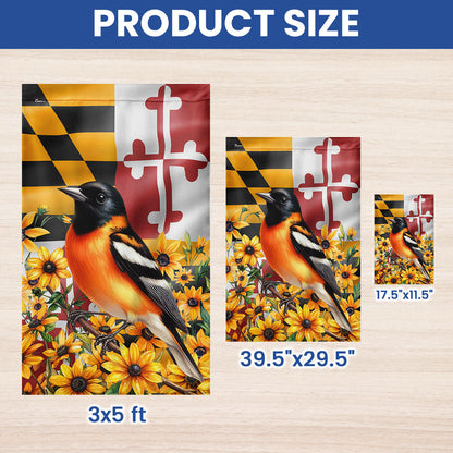 Maryland Baltimore Oriole And Black-eyed Susan Flag MLN6028LPN