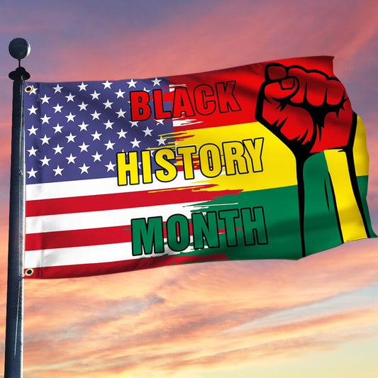 Black History Month. African American Grommet Flag THH3742GFv1