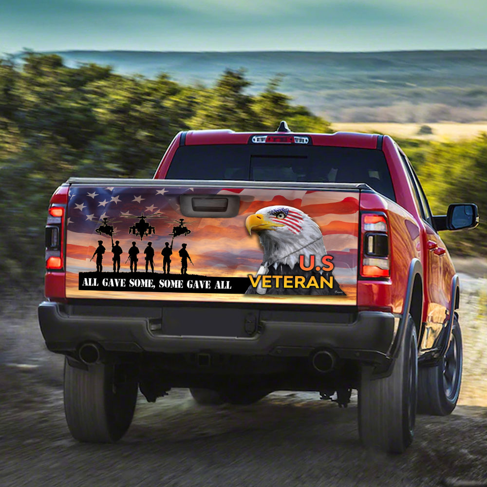 All Gave Some, Some Gave All Veteran Of America Truck Tailgate Decal Sticker Wrap