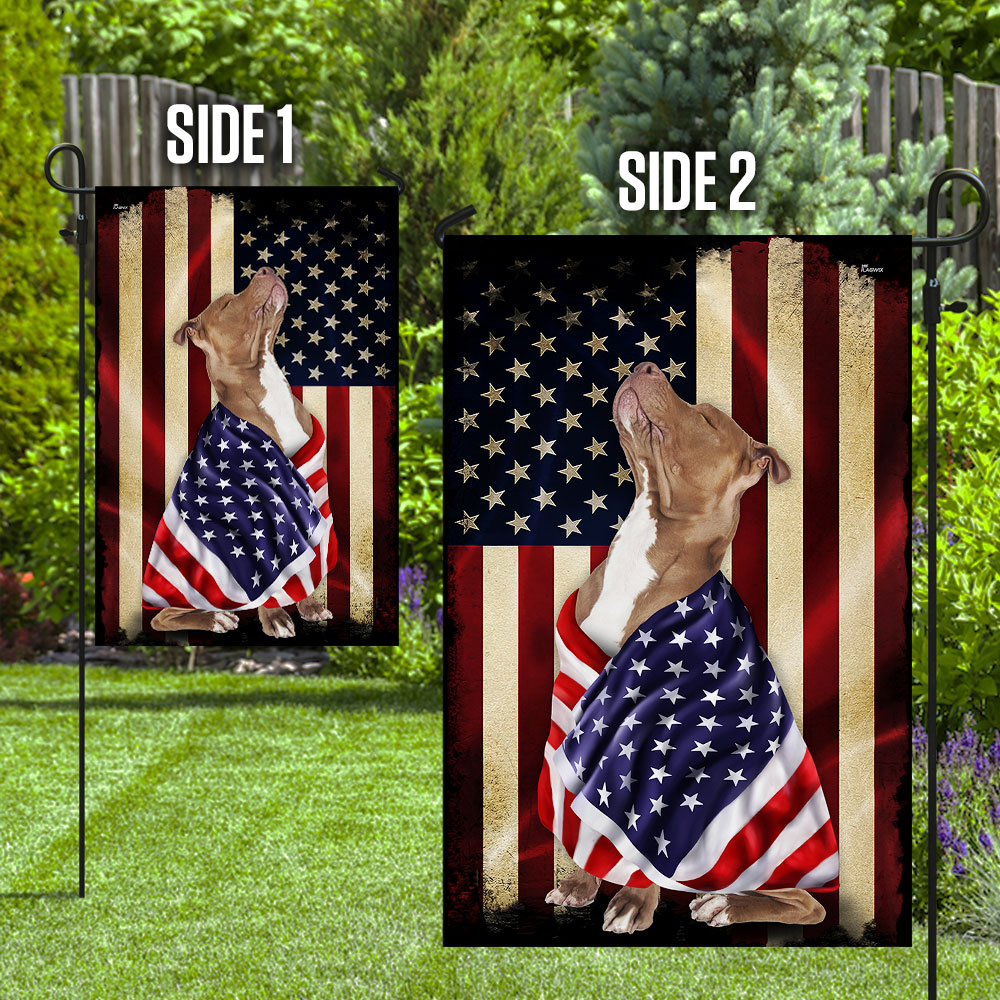 Pitbull American Patriot Flag