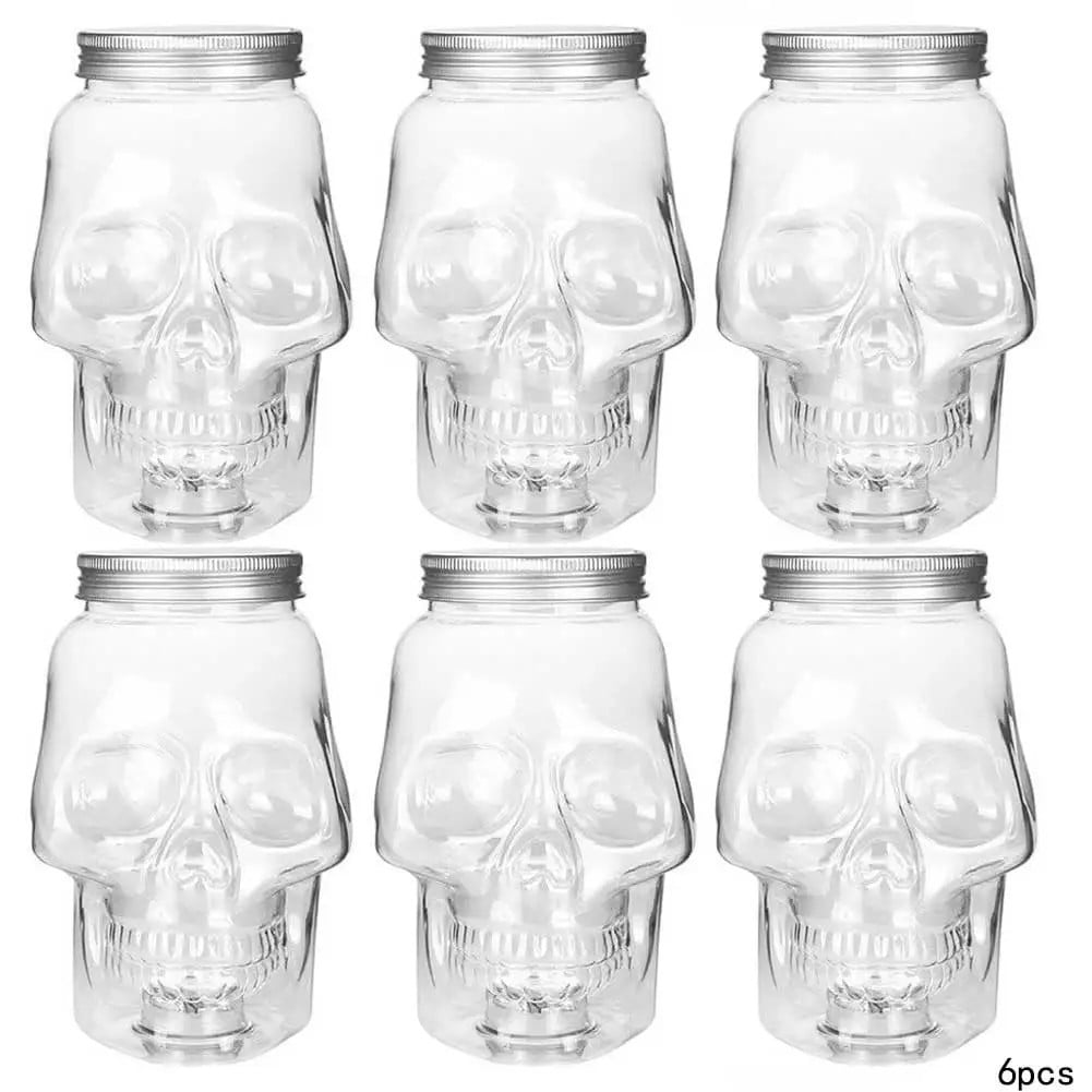 6-Pack Skull Jars