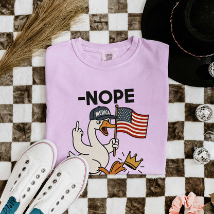 No Kings In America Funny Goose Comfort Colors T-Shirt