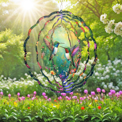 Hummingbird Spring Flower Wind Spinner TQN4625WS