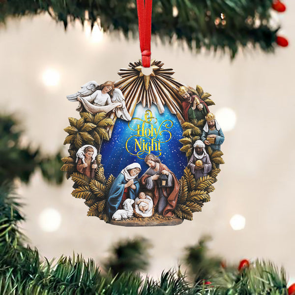 Christian Christmas Ornaments - Family Religious Gifts - Christian Decorations For Home, Religious Decor - Christian Friend Christmas Ornaments Gifts THH3540O