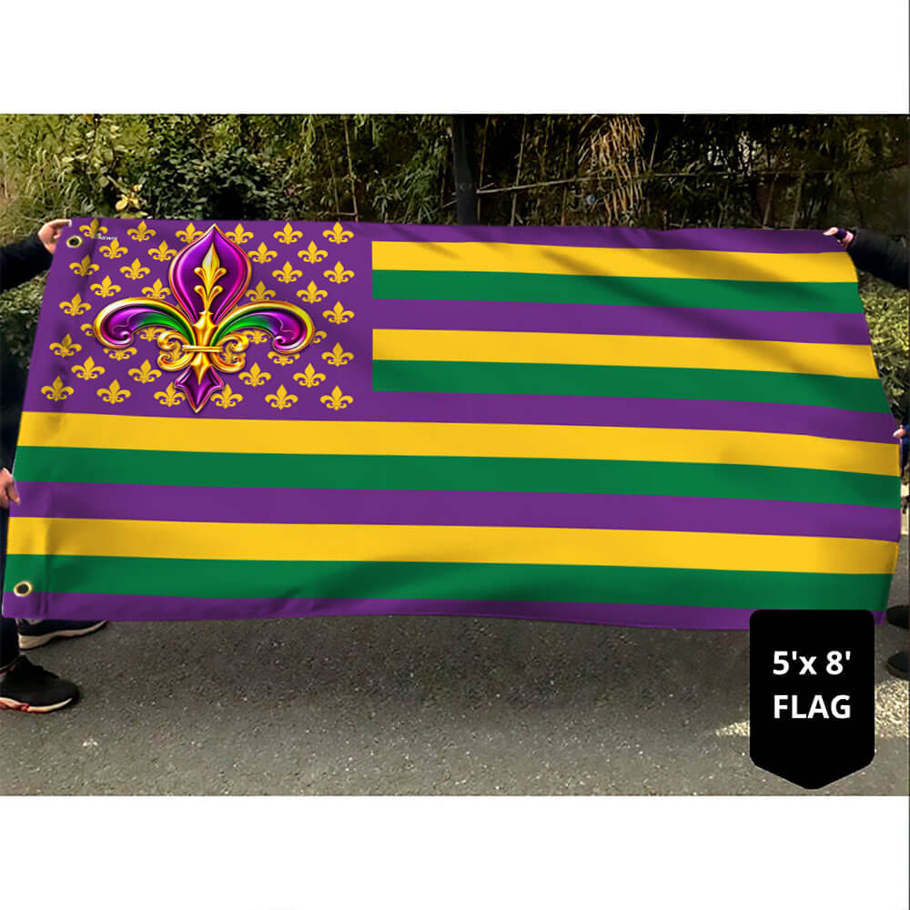 Mardi Gras Grommet Flag MLN5031GF