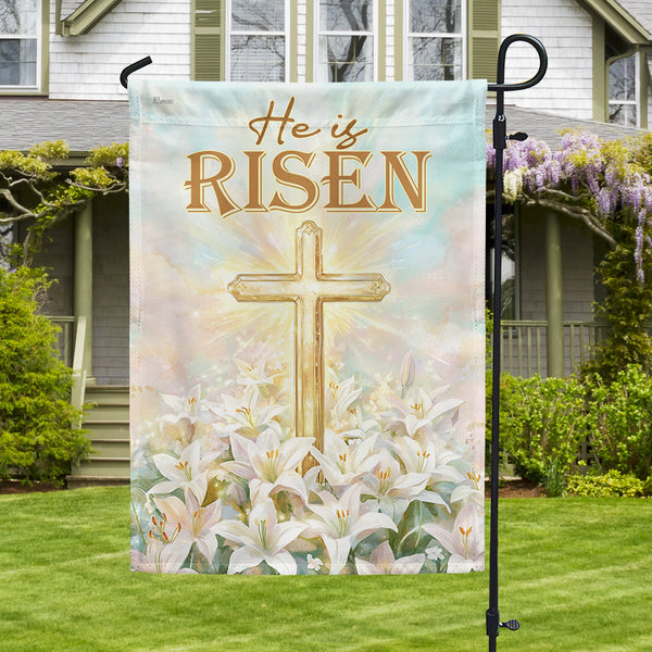 Easter Day Religious Cross Christian Flag He Is Risen Flag VTM877F