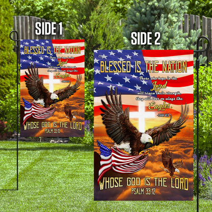 Blessed Is The Nation Whose God Is The Lord Eagle Flag
