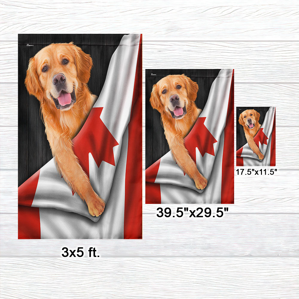 Canadian Dogs Golden Retriever Flag VTM1183TDH