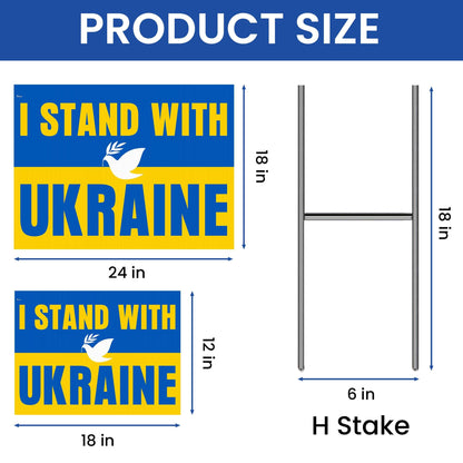 I Stand With Ukraine Yard Sign TQN4944TNB