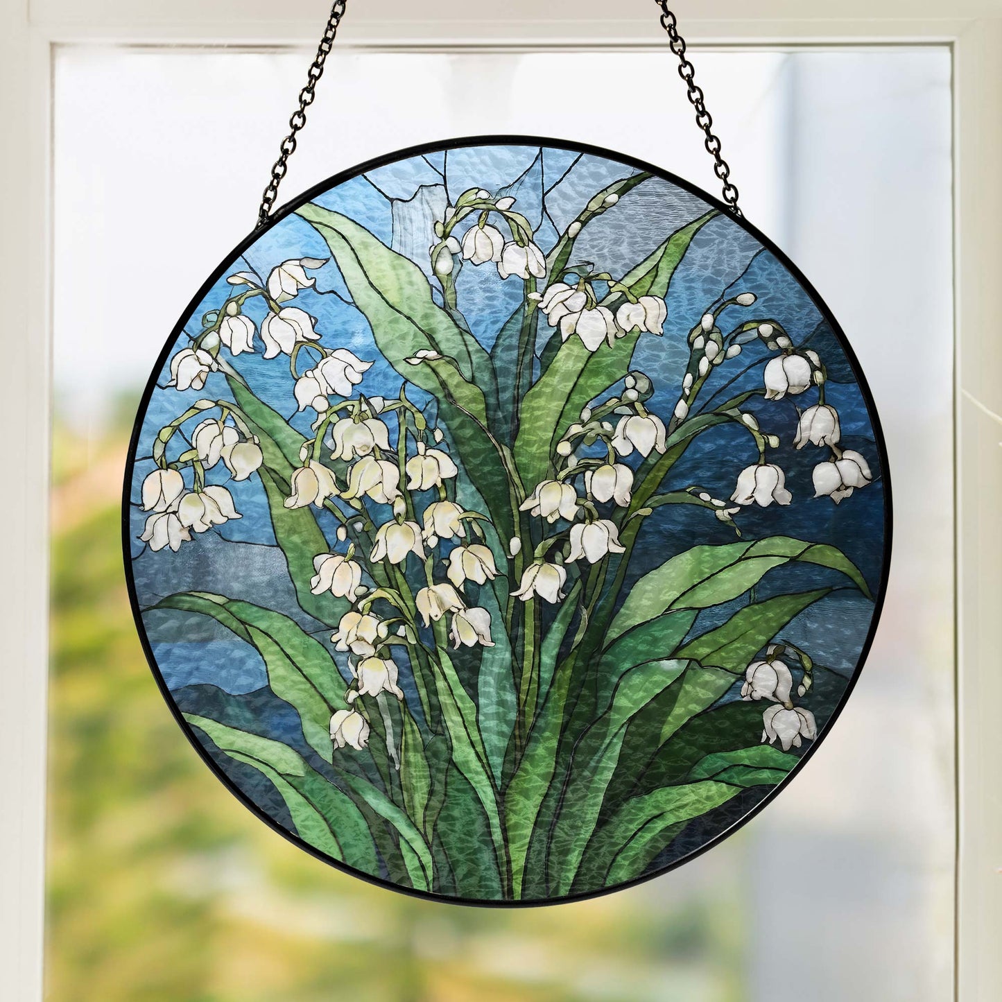 Lily of Valley Flower Stained Glass Suncatcher MLN4820TDH