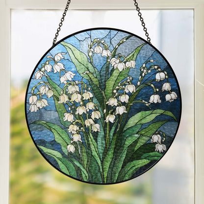 Lily of Valley Flower Stained Glass Suncatcher MLN4820TDH