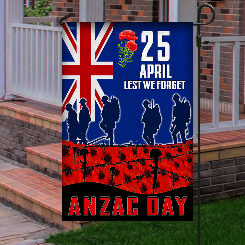 Anzac Day Veteran Lest We Forget New Zealand Flag MLH2251F
