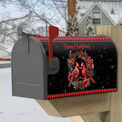 Cardinal Merry Christmas Garden Flag &amp; Mailbox Cover TQN1811MF