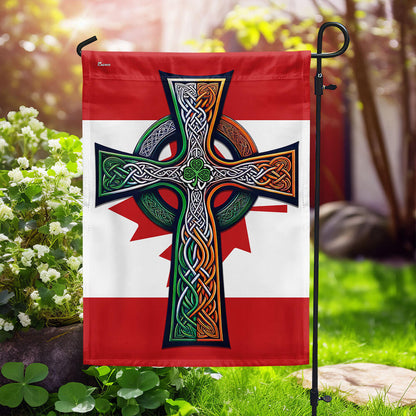 Irish Celtic Knot Cross St. Patrick’s Day Canada Irish Canadian Flag TPT2609F