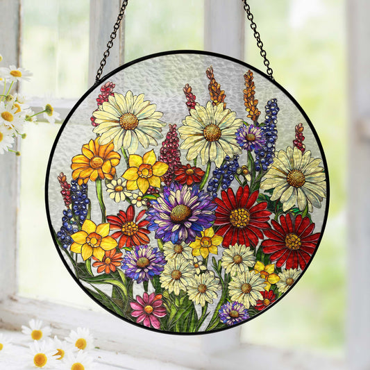 Wildflowers Floral Stained Glass Suncatcher TQN5160HVN