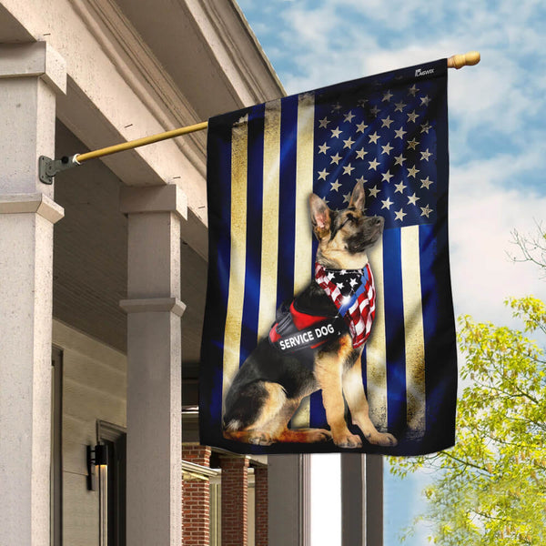 German Shepherd Thin Blue Line Flag