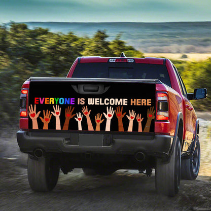 Teacher Idaho Everyone Is Welcome Here Truck Tailgate Decal Sticker Wrap TQN5118TNB