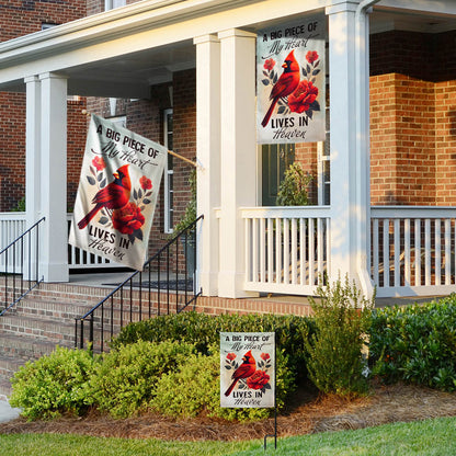 Cardinal Flag A Big Piece Of My Heart Lives In Heaven Flag MLN3687F