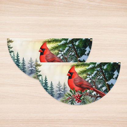 Cardinal Christmas Non-Pleated Fan Flag MLN3942FL