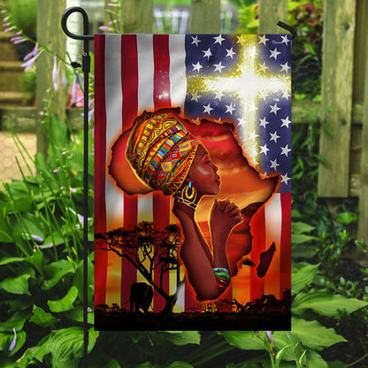 Black History Month Flag African Woman God Bless Africa BNN52F