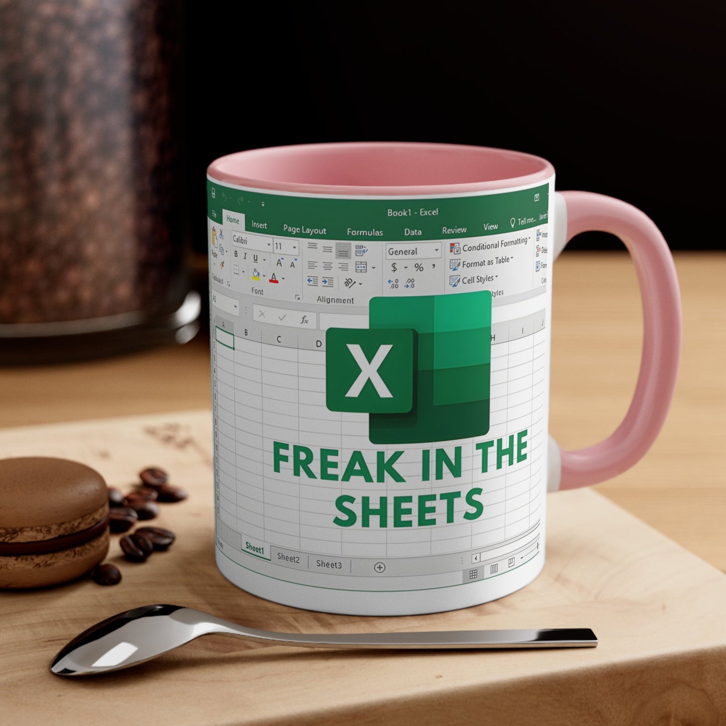Freak In The Sheets Excel Mug - Funny Coder Gift