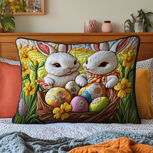 Easter Bunny Quilted Bedding Pillow Case NCU0NT6369