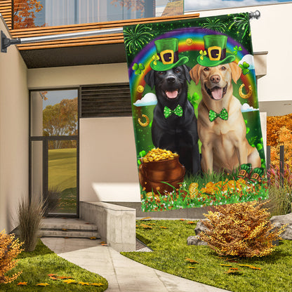 Labrador Retrieve Happy Saint Patrick's Day Irish Flag TPT2629NGT
