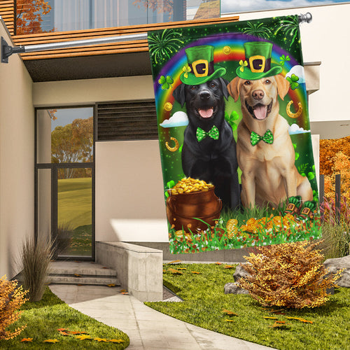 Labrador Retrieve Happy Saint Patrick's Day Irish Flag TPT2629NGT