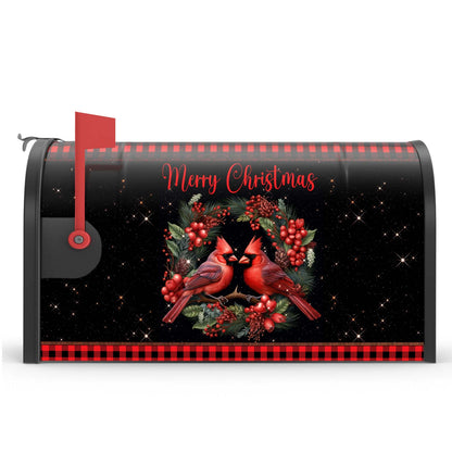 Cardinal Merry Christmas Garden Flag &amp; Mailbox Cover TQN1811MF