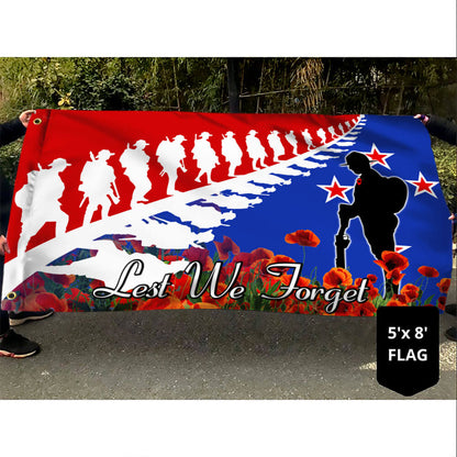 Anzac Day Remembrance Day Grommet Flag Lest We Forget THB3392GFv1