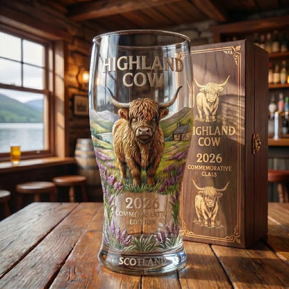 Last Day Promo: 49% OFF - Highland Cow 2026 Commemorative Glass