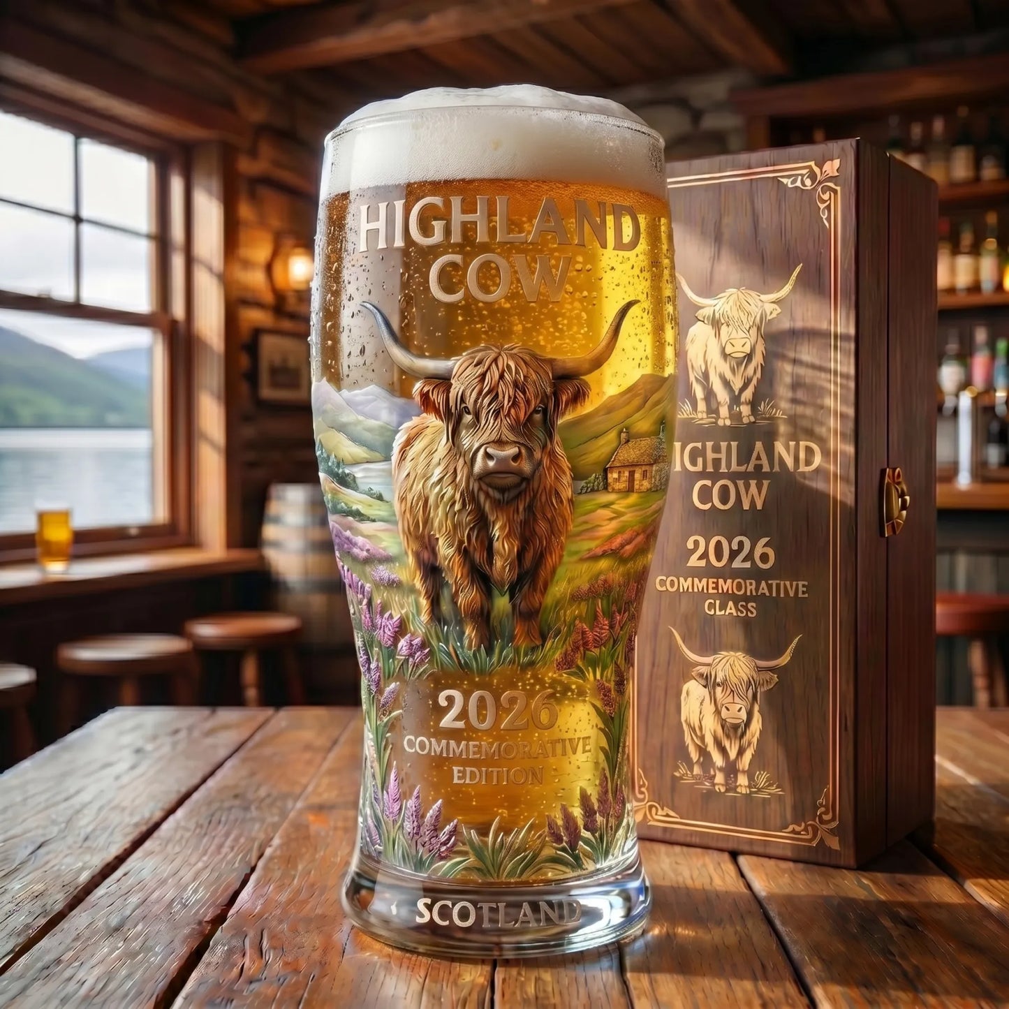 Last Day Promo: 49% OFF - Highland Cow 2026 Commemorative Glass