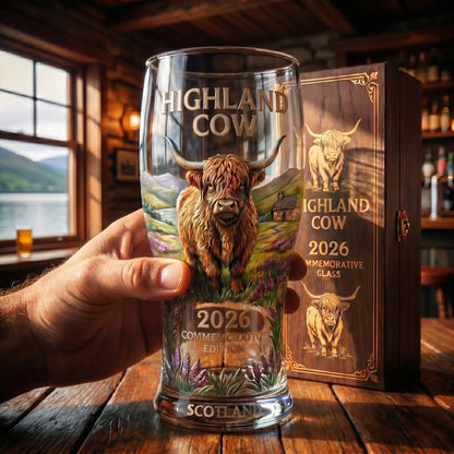 Last Day Promo: 49% OFF - Highland Cow 2026 Commemorative Glass