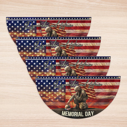 Memorial Day Remember and Honor Veteran Non-Pleated Fan Flag VTM1202NGT