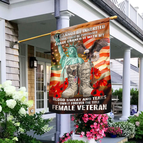 Forever The Title Female Veteran Flag