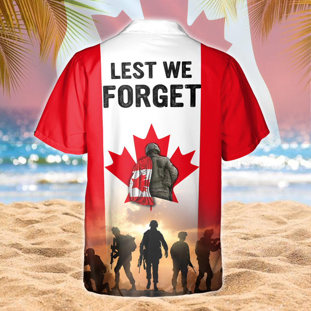 Canadian Veteran Hawaiian Shirt Lest We Forget BNN186HW