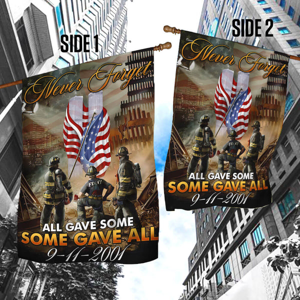 9 11 Firefighters Never Forget FLAGWIX  ™ All Gave Some Some Gave All Firefighter 911 Flag THB3225F