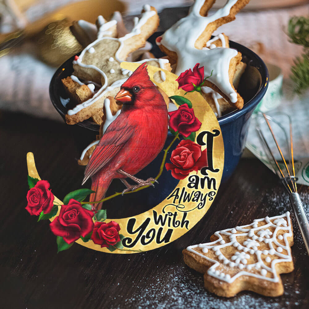 Cardinal Memorial Ornament, Sympathy Christmas Gift, I am Always With You, Memorial Gifts For The Loss Of A Loved One, Family Tree Memorial Ornament, Christmas Decorations Ornament THB3570O