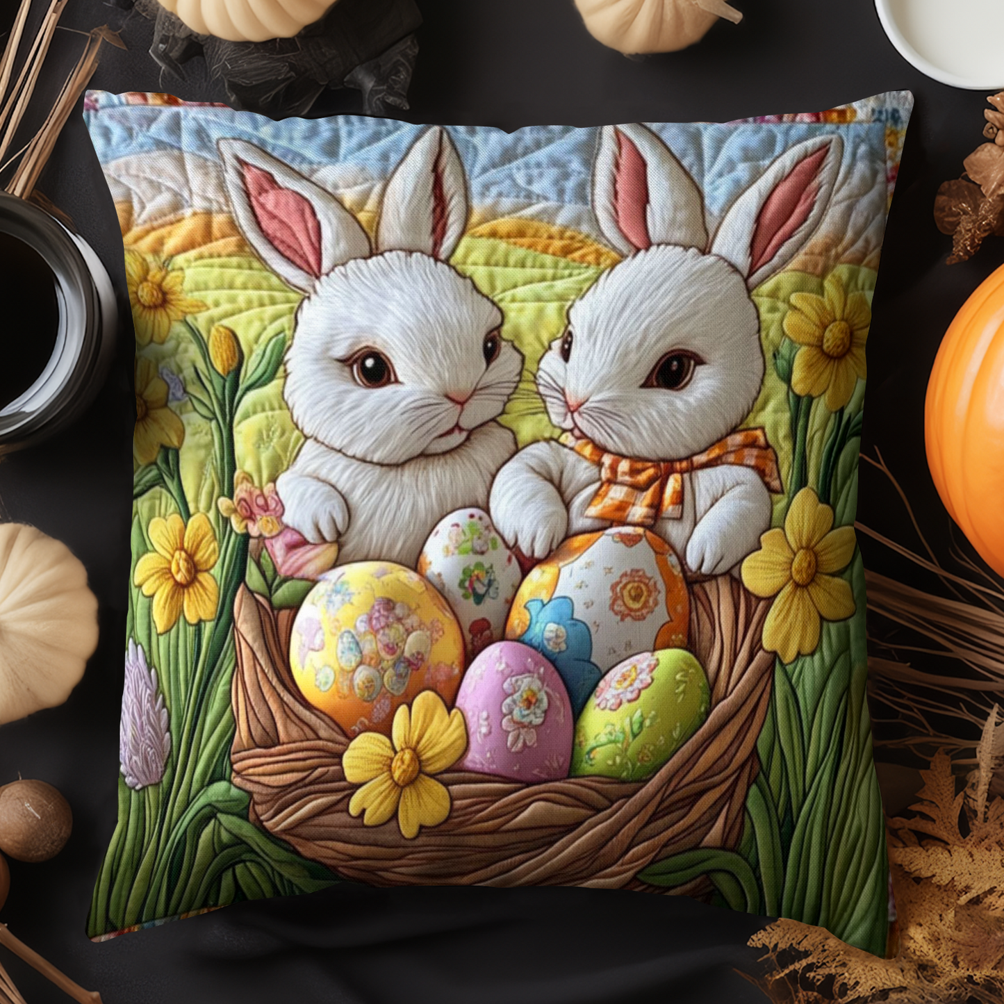 Easter Bunny Quilted Pillow Case NCU0NT6370