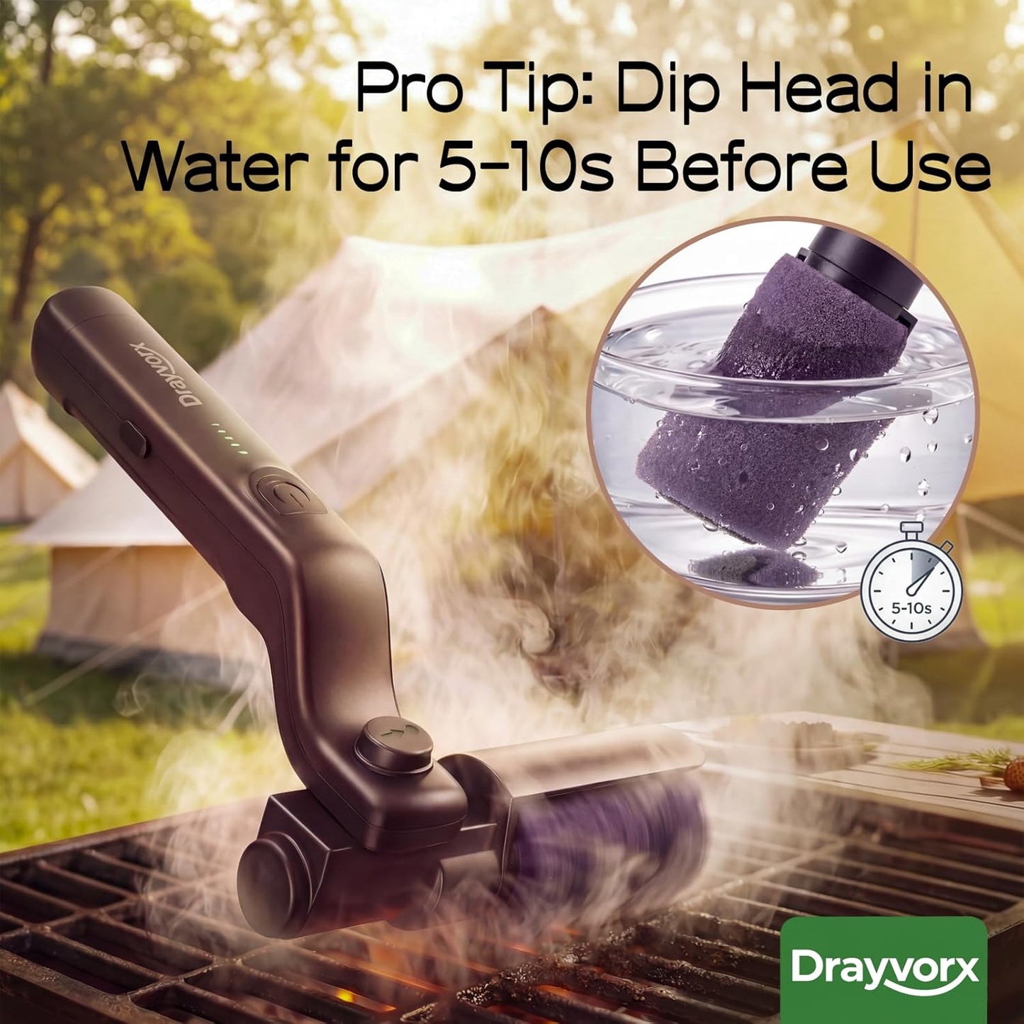 Electric BBQ Grill Brush Cleaner 3X Faster