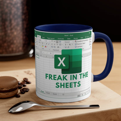 Freak In The Sheets Excel Mug - Funny Coder Gift