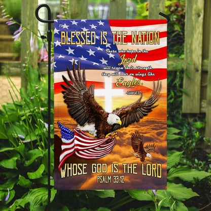 Blessed Is The Nation Whose God Is The Lord Eagle Flag